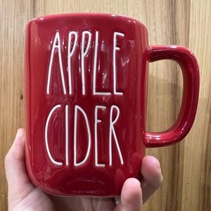 Rae Dunn Red "APPLE CIDER" Ceramic Mug